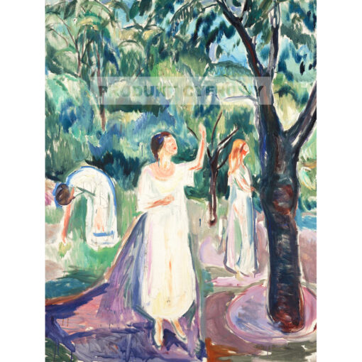 Edvard Munch Trzy kobiety w ogrodzie — produkt cyfrowy do pobrania