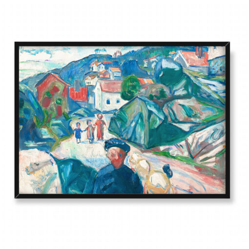 Edvard Munch Ulica w Kragero 70x50