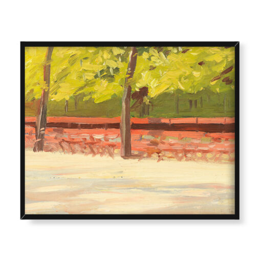 Edward Hopper Ławki i drzewa w parku 50x40 w RAMIE