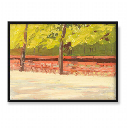 Edward Hopper Ławki i drzewa w parku 70x50