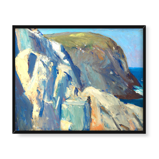 Edward Hopper Bluffs wyspa Monhegan 50x40 w RAMIE
