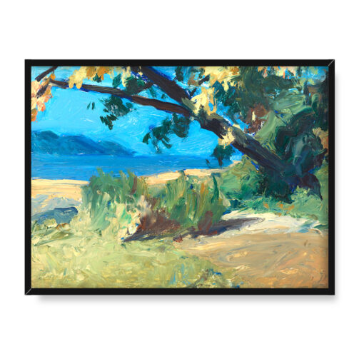 Edward Hopper Drzewa i plaża 40x30
