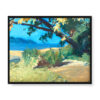 Edward Hopper Drzewa i plaża 50×40