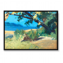 Edward Hopper Drzewa i plaża 70×50