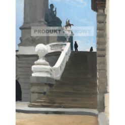 Edward Hopper Dwie postacie na szczycie schodów w Paryżu — produkt cyfrowy do pobrania