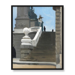 Edward Hopper Dwie postacie na szczycie schodów w Paryżu 40×50