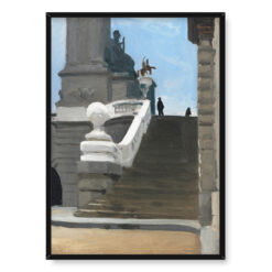Edward Hopper Dwie postacie na szczycie schodów w Paryżu 50×70