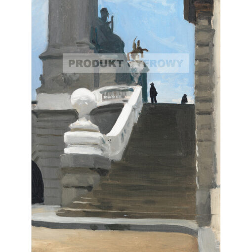 Edward Hopper Dwie postacie na szczycie schodów w Paryżu — produkt cyfrowy do pobrania