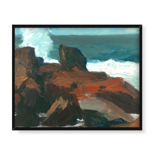 Edward Hopper Fale uderzające o skały Monhegan 50x40
