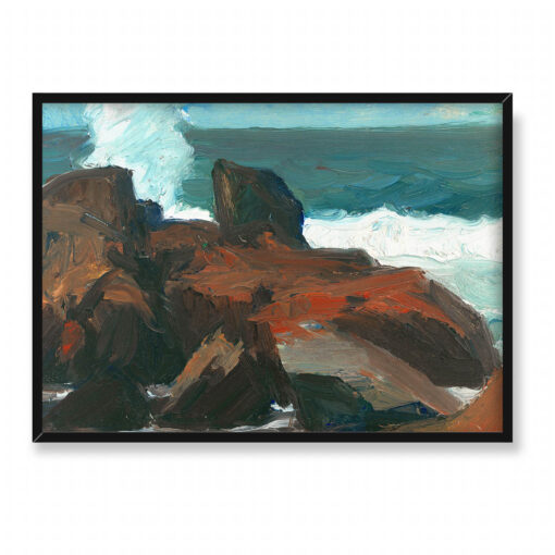 Edward Hopper Fale uderzające o skały Monhegan 70x50