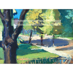 Edward Hopper Krajobraz z płotem i drzewami — produkt cyfrowy do pobrania