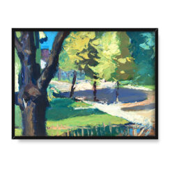 Edward Hopper Krajobraz z płotem i drzewami 40×30