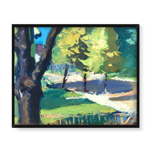 Edward Hopper Krajobraz z płotem i drzewami 50x40 w RAMIE