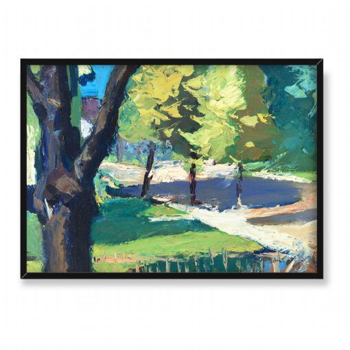Edward Hopper Krajobraz z płotem i drzewami 70x50
