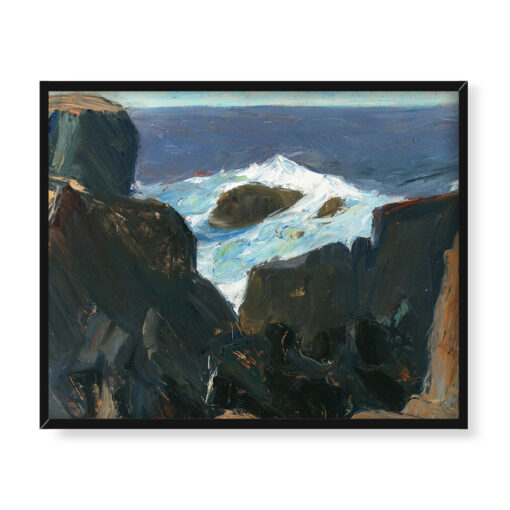 Edward Hopper Skały i fale 50x40 w RAMIE