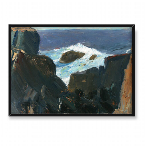 Edward Hopper Skały i fale 70x50