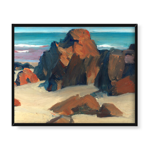 Edward Hopper Skały i piasek 50x40