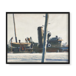Edward Hopper Trawler i słup telegraficzny 50×40