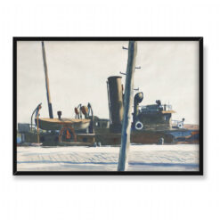 Edward Hopper Trawler i słup telegraficzny 70×50