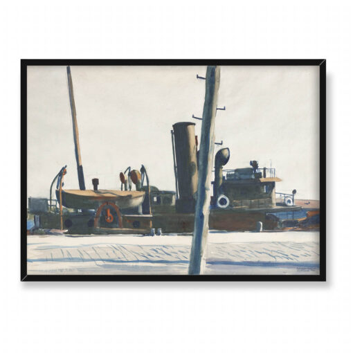 Edward Hopper Trawler i słup telegraficzny 70x50
