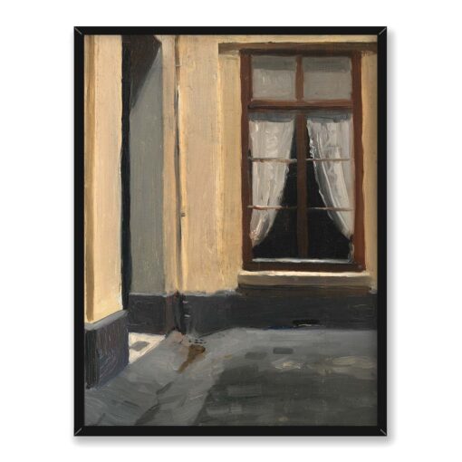 Edward Hopper Wewnętrzny dziedziniec przy rue de Lille 48 Paryż 30x40