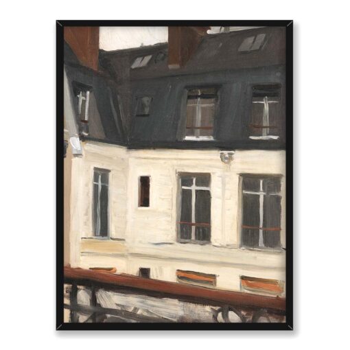 Edward Hopper Widok na wewnętrzny dziedziniec przy rue de Lille 48 Paryż 30x40 w RAMIE