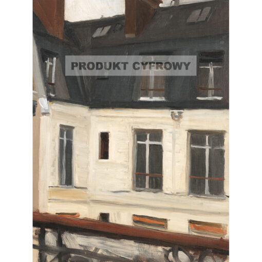 Edward Hopper Widok na wewnętrzny dziedziniec przy rue de Lille 48 Paryż — produkt cyfrowy do pobrania