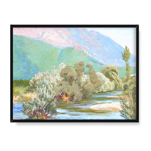 Edward Okuń Rzeka Aniene 40x30 w RAMIE