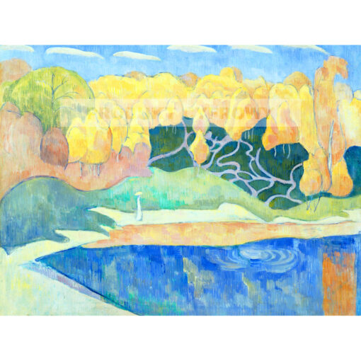 Emile Bernard Kobieta spacerująca nad brzegiem Aven — produkt cyfrowy do pobrania