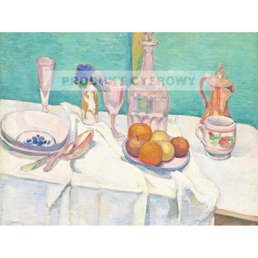 Emile Bernard Martwa natura karafka owoce — produkt cyfrowy do pobrania