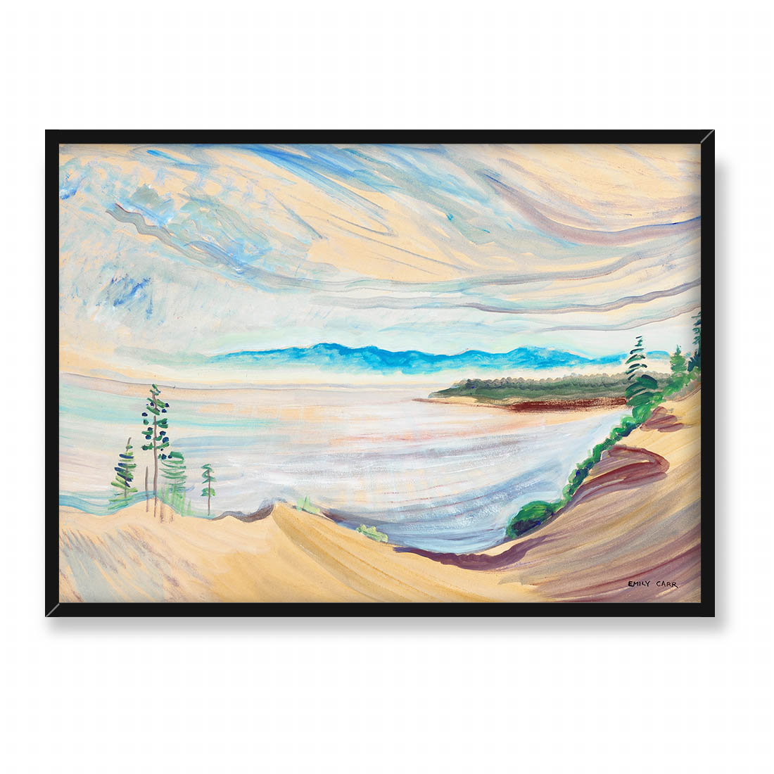 Emily Carr Cieśnina Juana de Fuca z żwirowni 70x50