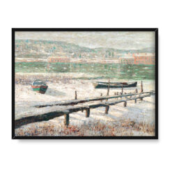 Ernest Lawson Zima nad rzeką 40×30