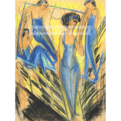 Ernst Ludwig Kirchner Niebieskie artystki — produkt cyfrowy do pobrania