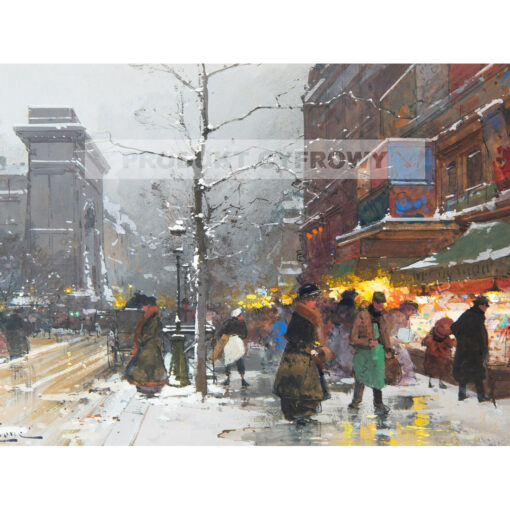Eugene Galien-Laloue La Porte Saint-Martin Paryż — produkt cyfrowy do pobrania