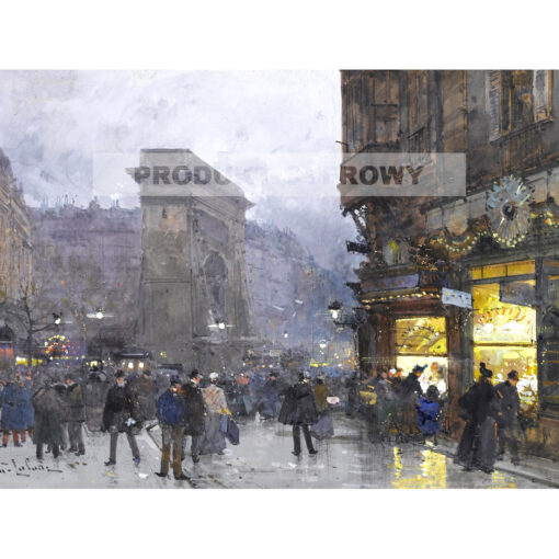 Eugene Galien-Laloue La Porte St Denis 3 Paryż — produkt cyfrowy do pobrania