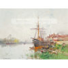 Eugene Galien-Laloue Łódź przy brzegu — produkt cyfrowy do pobrania