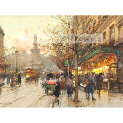 Eugene Galien-Laloue Plac Republiki Paryż 2 — produkt cyfrowy do pobrania