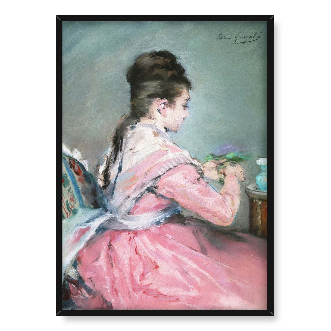 Eva Gonzales Bukiet fiołków 50x70