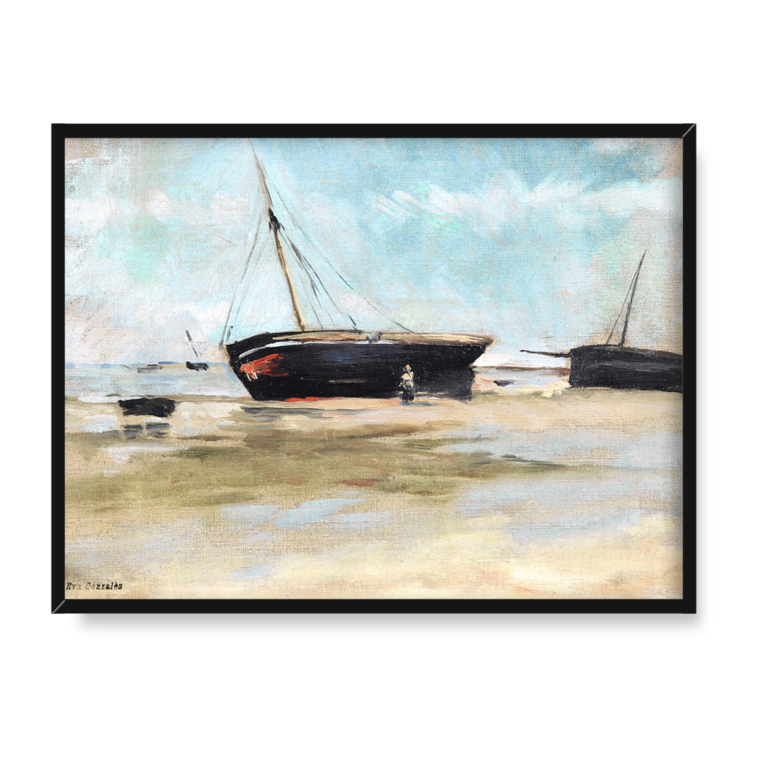 Eva Gonzales Łódź w czasie odpływu 40x30