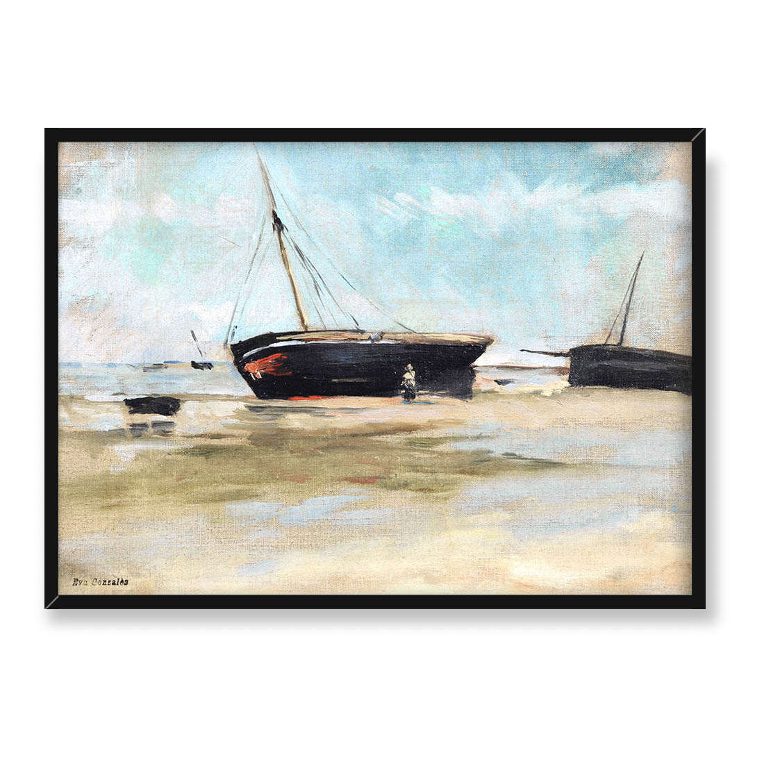 Eva Gonzales Łódź w czasie odpływu 70x50