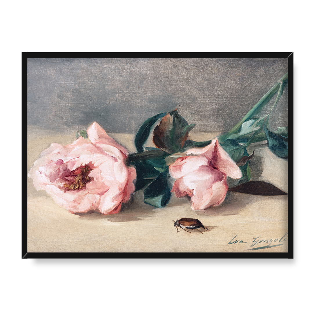 Eva Gonzales Piwonie i chrabąszcz 40x30