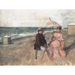 Eva Gonzales Szkic na plaży — produkt cyfrowy do pobrania