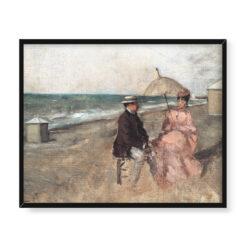Eva Gonzales Szkic na plaży 50×40