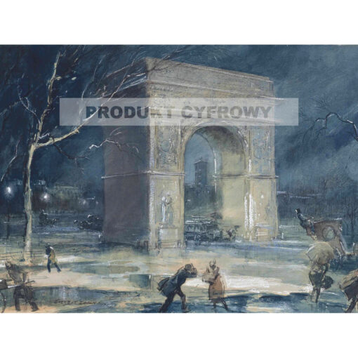 Everett Shinn Łuk Washington Square — produkt cyfrowy do pobrania