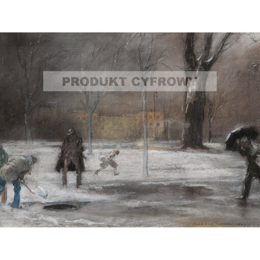 Everett Shinn Zima na Placu Waszyngtona — produkt cyfrowy do pobrania