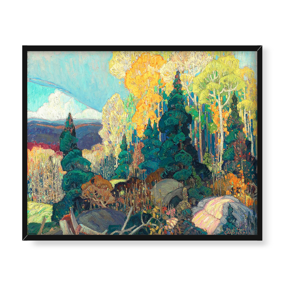 Franklin Carmichael Jesienne zbocze 50x40 w RAMIE