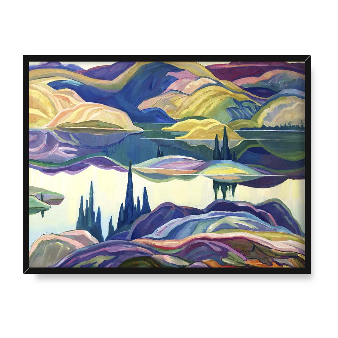 Franklin Carmichael Jezioro Zwierciadlane 40x30