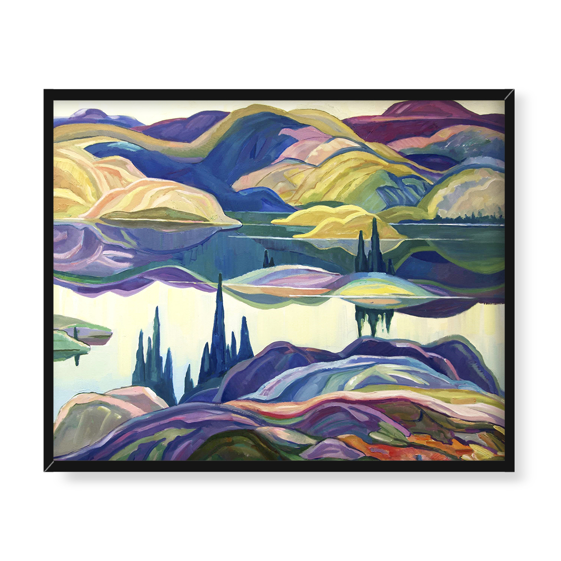 Franklin Carmichael Jezioro Zwierciadlane 50x40