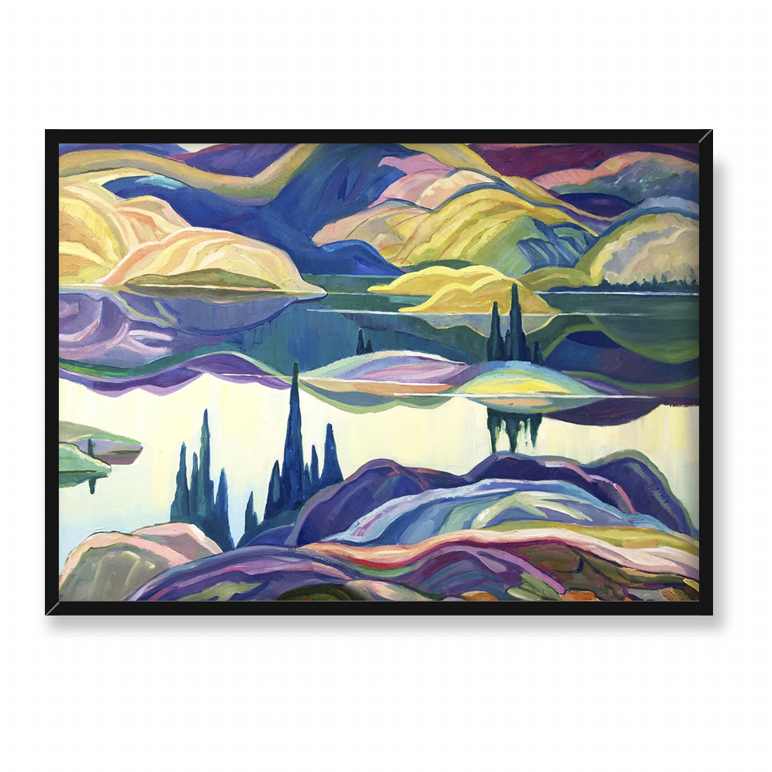 Franklin Carmichael Jezioro Zwierciadlane 70x50