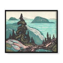 Franklin Carmichael Pejzaż znad jeziora Superior 50×40